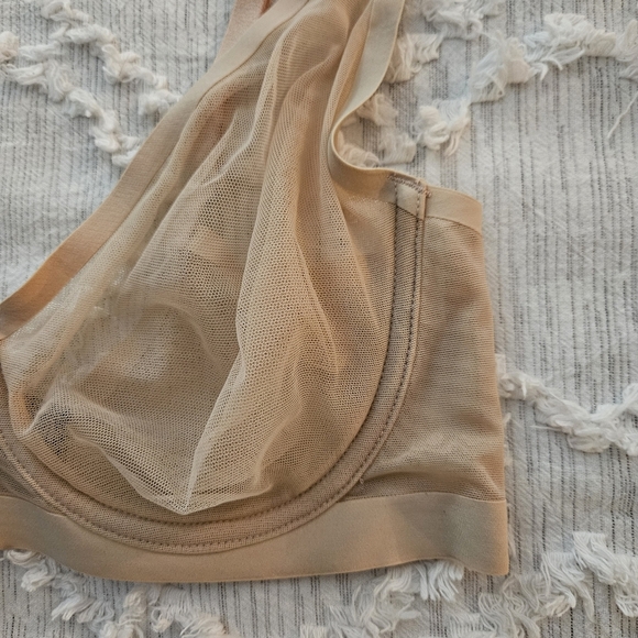 Livy Beige Nude Mesh Underwire Bra Size 34D - Picture 4 of 12